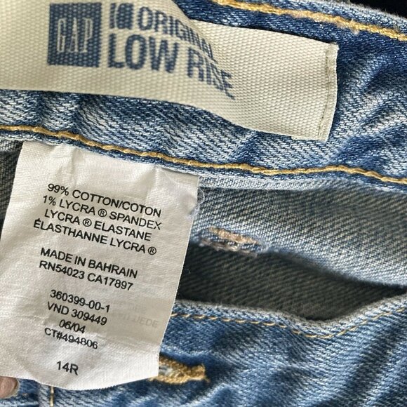 Gap Jeans Original Low Rise Light Wash blue Denim Womens Size 14R - Picture 4 of 8
